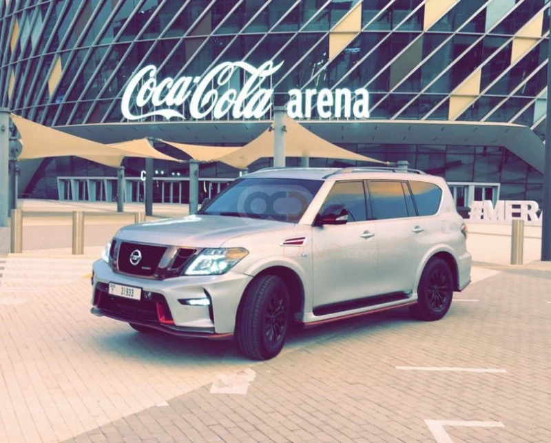 Silver Nissan Patrol Nismo 2019 for rent in Dubai 1